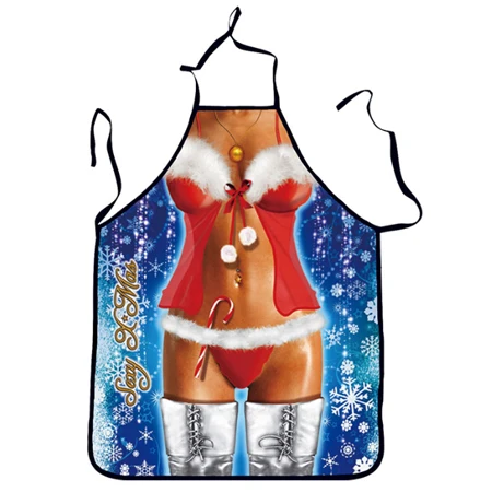 Christmas Chef Apron Cooking Kitchen Halterneck Waist Aprons Wedding Party Accessories For Women Men CWQ007