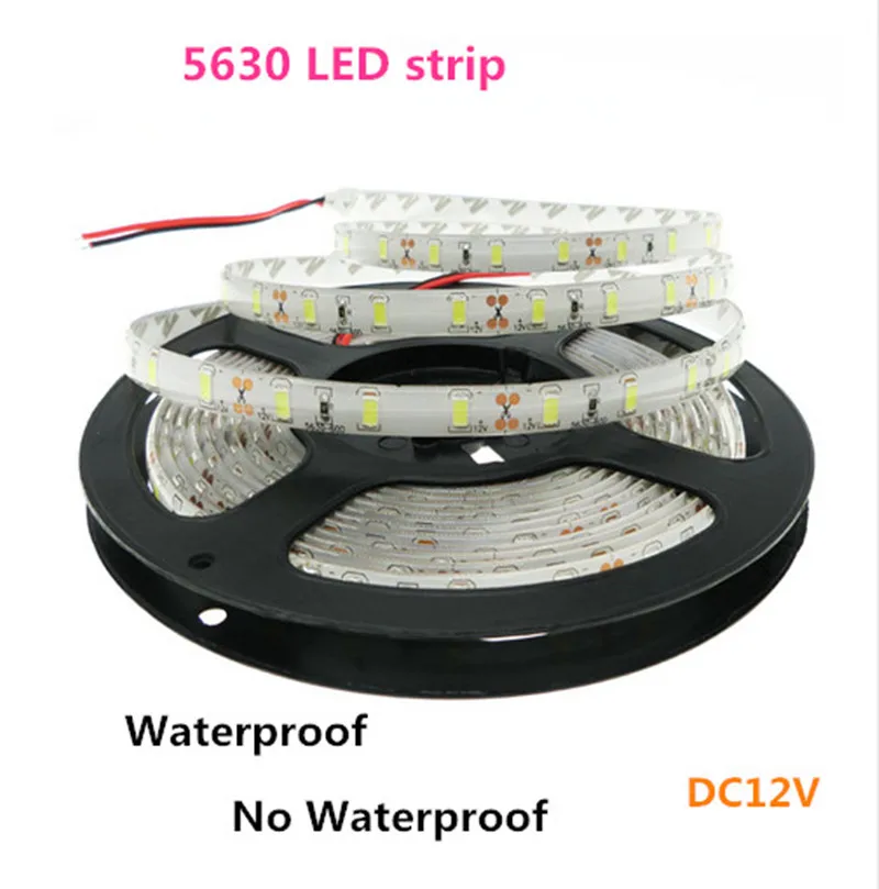 

300M/LOT LED Strip light 5630 DC12V 5M 300led Flexible 5630 Bar Light Super Brightness Non-waterproof Indoor Home Decoration