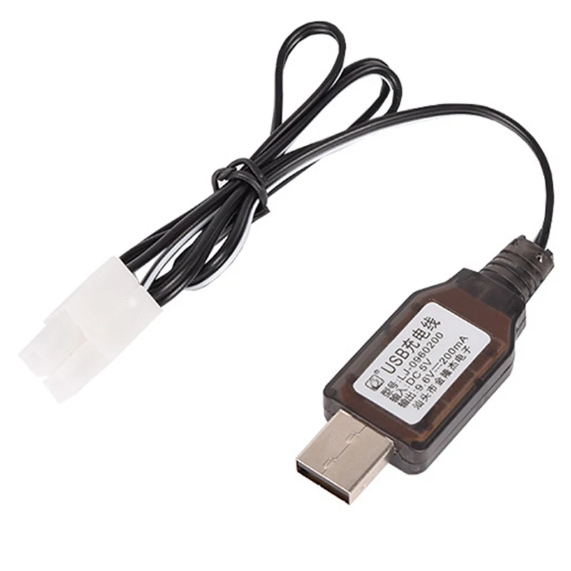 9.6V Charger USB Built-in chip Ni-Cd/Ni-Mh Battery Charger Electric toys RC car ship Robot tank EL/JST/SM/L6.2-2P/L6.2-3P