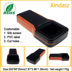 DIY box enclosure 200*98*35mm Plastic handheld enclosure project box instrument case handheld electronic enclosure