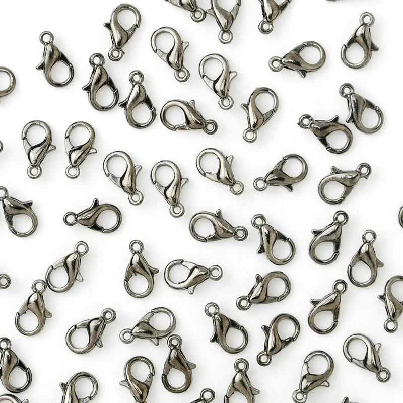 100pcs 12mm gun metal plated lobster clasp,jewelry findings,accessories,for DIY jewelry making,metal filled,wholesale-10068411