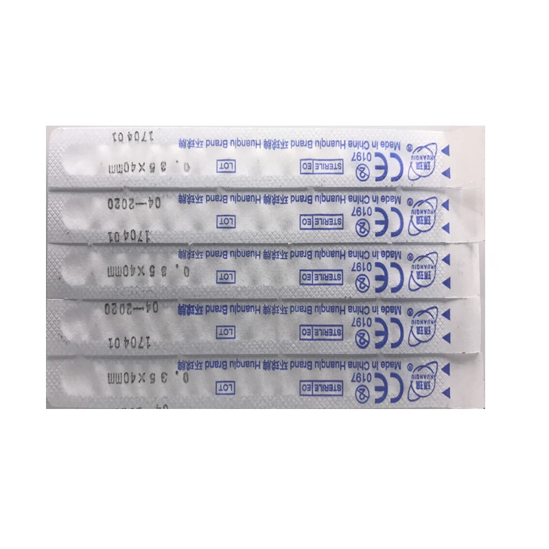 5 boxes 100pcs disposable acupuncture needle one needle one tube sterile needle 0.25/0.30/0.35mm