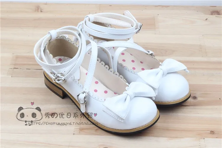 Spring New Lolita Japanese Princess Shoes Sweet Bowknot Flat with Women\'s Shoes Cosplay Shoes Women Summer 2019 Anime Lolita