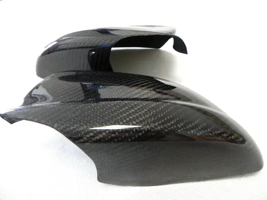 Car-styling For BMW F10 5 Series Carbon Fiber Mirror Cover Stick On Type Glossy Fibre Side View Cap Drift Racing Accessories Kit