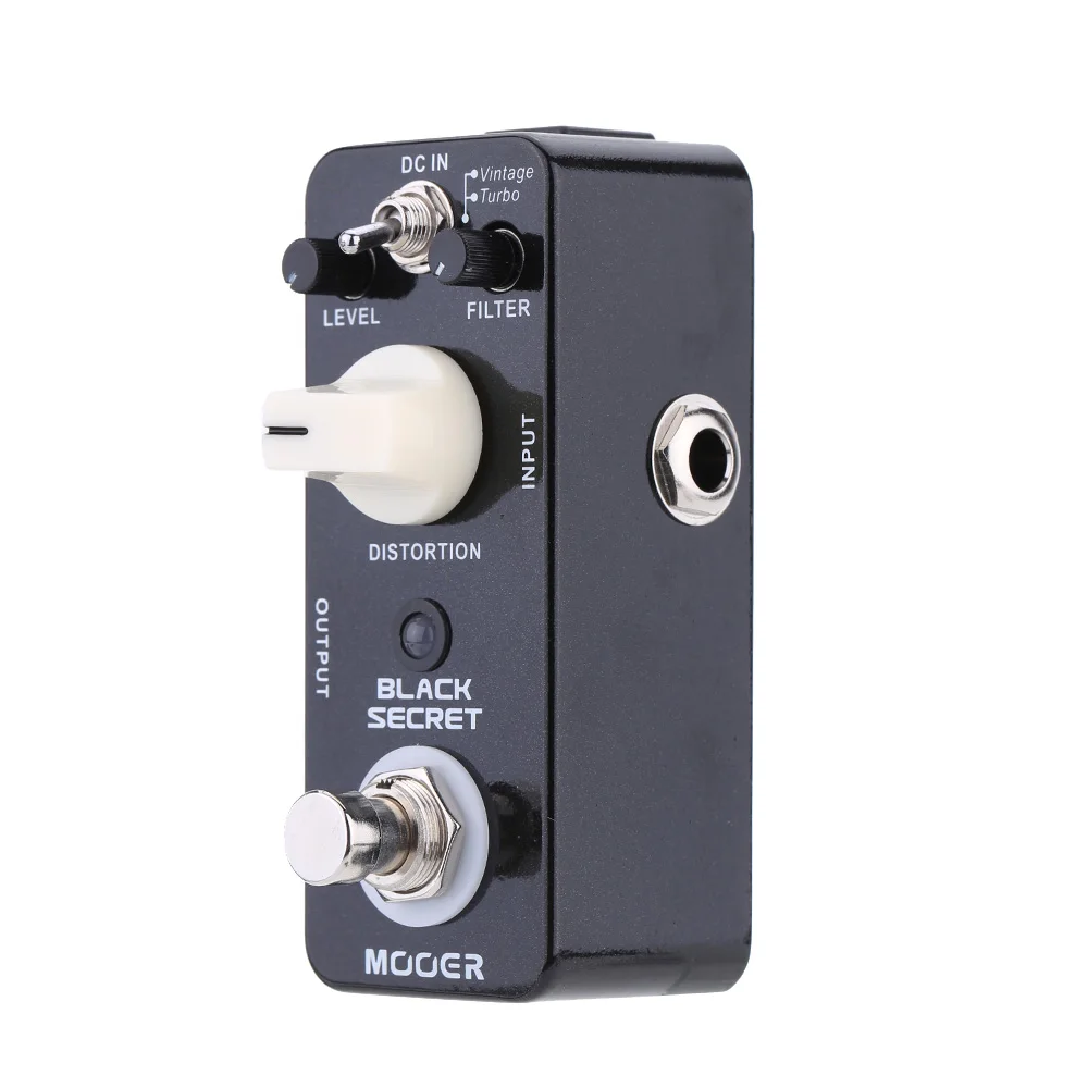 Педаль для гитары Mooer Black Secret Micro Mini Distortion педаль эффектов для электрогитары True Bypass, аксессуары для гитары