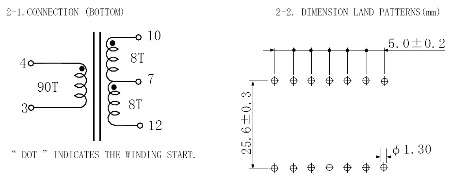 ETD29 FORMER 90 TURNS VS 8 TURNS Transformer （For Spain Customer)