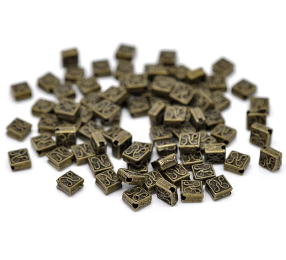 Free Shipping 120pcs Antique Bronze Square Spacer Beads 5x5mm Jewelry Findings J0312