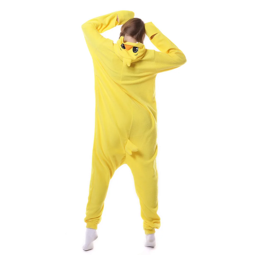 SimSimi Yellow Chicken Onesies Unisex Sleepsuit Adult Pajamas Cosplay Costumes Animal Onesie Sleepwear Jumpsuit For Man Women