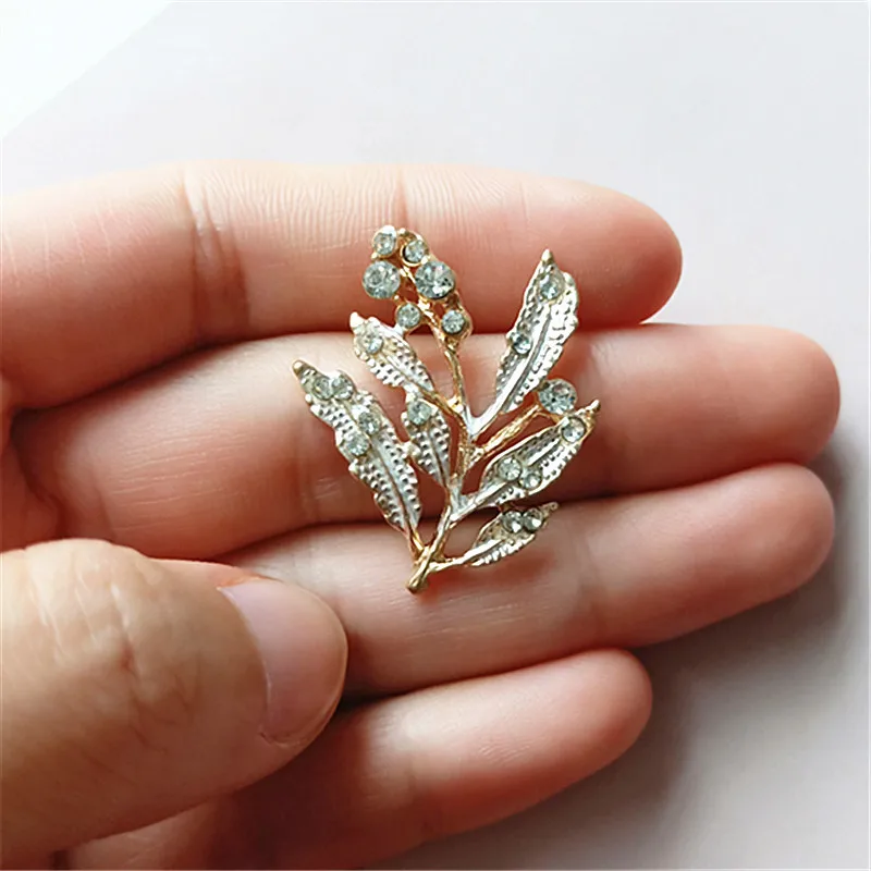 

50pcs 25*30mm Gold Tone Alloy Material Crystal Branch Charm Pendant for DIY Wedding Handmade Fashion Jewelry Making Wholesale