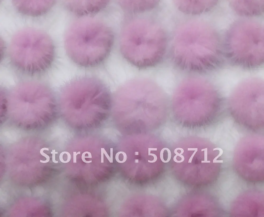 

Free shipping!!!!500pcs mink fur ball embellishment sew trim for DIY craft hair accessory 30mm pink