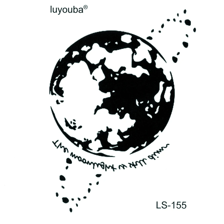 The Earth Under Moonlight Waterproof Temporary Tattoo Sticker Harajuku Fake Tattoo Tatouage Temporaire Femme Tatoo Men