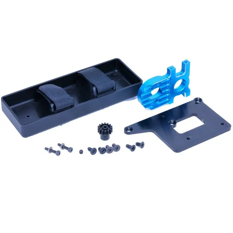 Kit Conversion Brushless Pour Hobao Hyper 8 - Plaque Alu, Support LiPo, Pignon Acier - C23864BLUE