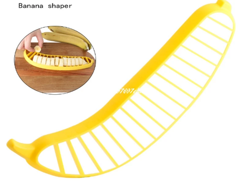 100pcs/lot Banana Slicer Chopper Cutter Plastic Banana Salad Make Tool Fruit Salad Sausage Cereal Banana Cutter