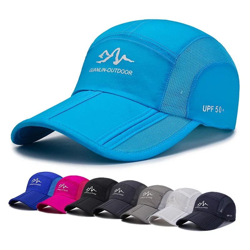Summer quick-drying baseball cap men and women breathable Snapback folding sport hat outdoor protection mountaineering sun hat