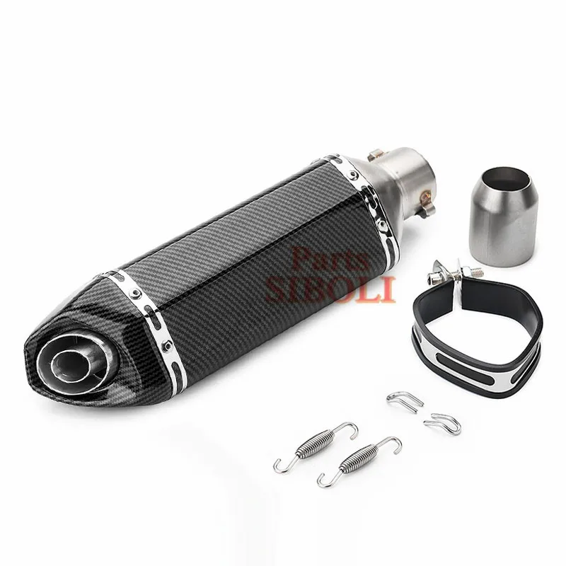 51mm Inlet Motorcycle Exhaust Muffler With DB Killer GP Racing Sport Bike Copy Carbon For suzuki ltz 400 crf 230 cb650f cb190r