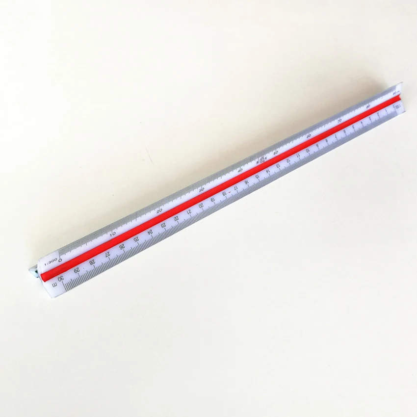 30cm Triangular Scale Ruler Students Study Measuring Gadgets Engineer Designer Drafting Mapping Ruler Multi-function Ratio Ruler