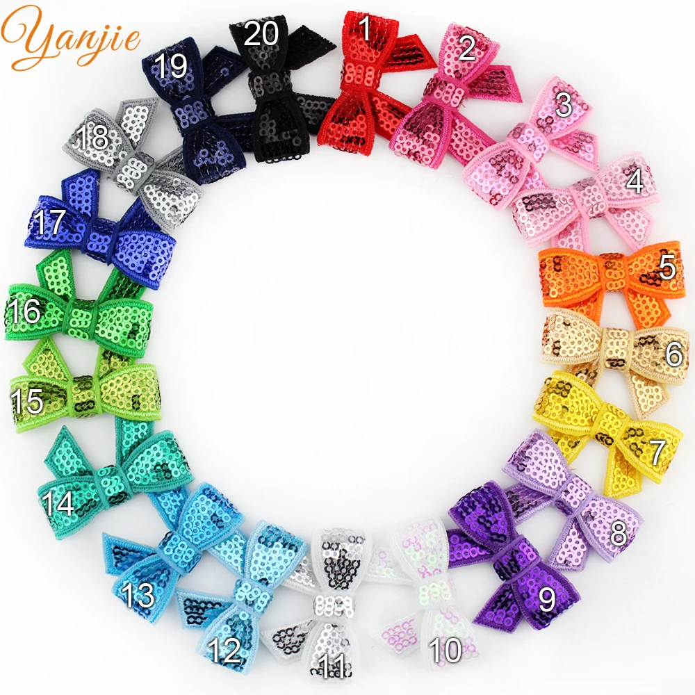 YANJIE New 20colors 100pcs/lot Boutique Knot Applique 1.8