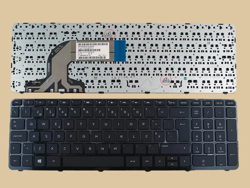 

Новая клавиатура PO с португальской раскладкой Teclado для HP Pavilion 15-e000 15-n000 15-r000 15-g000с глянцевой черной рамкой