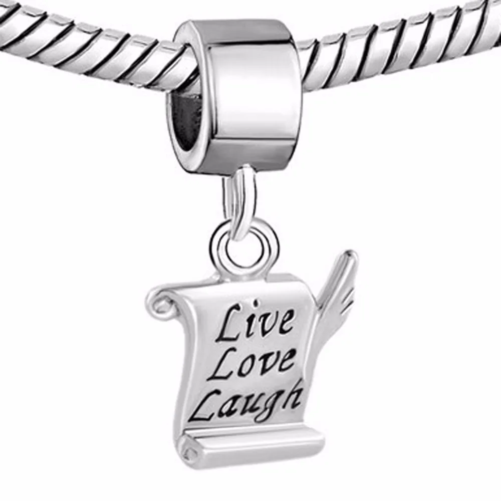 slide charm Free shipping  Mother's Day Love Letter Drape Beads Fit Pandora charm bracelet