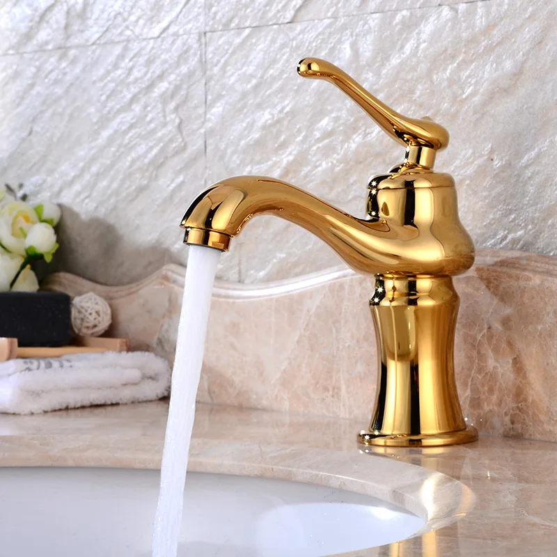 Vidric oil rubbed bronze basin faucet Brass Vessel Sink faucet hot and cold mixer tap golden cock bathroom faucet