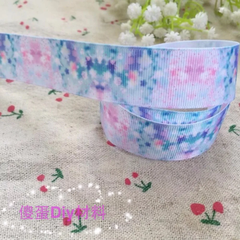 25-38mm blumen-muster blatt druckte grosgrain-band Hairbow bekleidungs Supplie, DIY materialien, hochzeitsgeschenk wrap