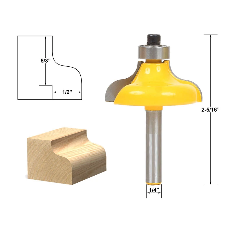 1pcs Ogee Edging and Molding Router Bit - Large - 1/4