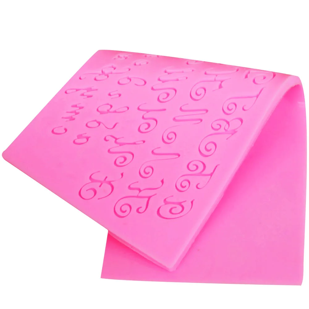 Byjunyeor M471 Letters Epoxy UV Resin Silicone Mold Cake Decoration Fondant Cake 3D Mold Food Grade  24.6*10.3*0.6cm