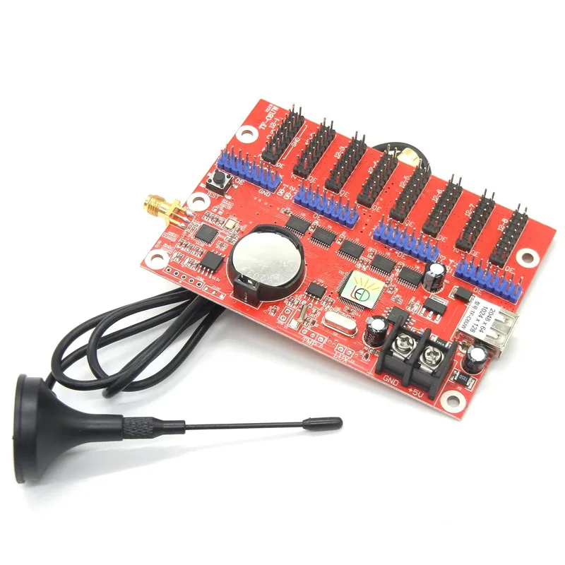 TF-C6UW Wireless WIFI LED Control Card 2048*64 Pixels USB Port Single/Dual/Full Color Screen Sign Module Drive Board