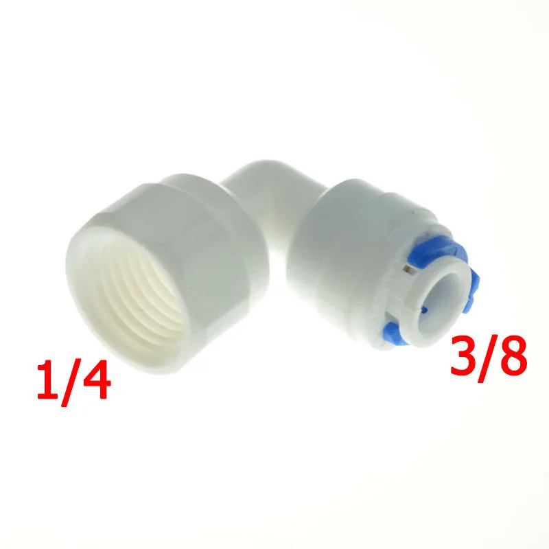 

5PCS 3/8" OD Hose 1/4" female Elbow Connection Quick Connector RO Water ST014E