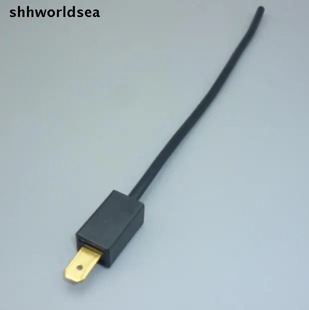 

shhworldsea 2/5/30/100/500pcs 6.3mm H1/ H3 male ceramic Headlight Wiring Harness lamp holder socket CONNECTOR ADAPTER