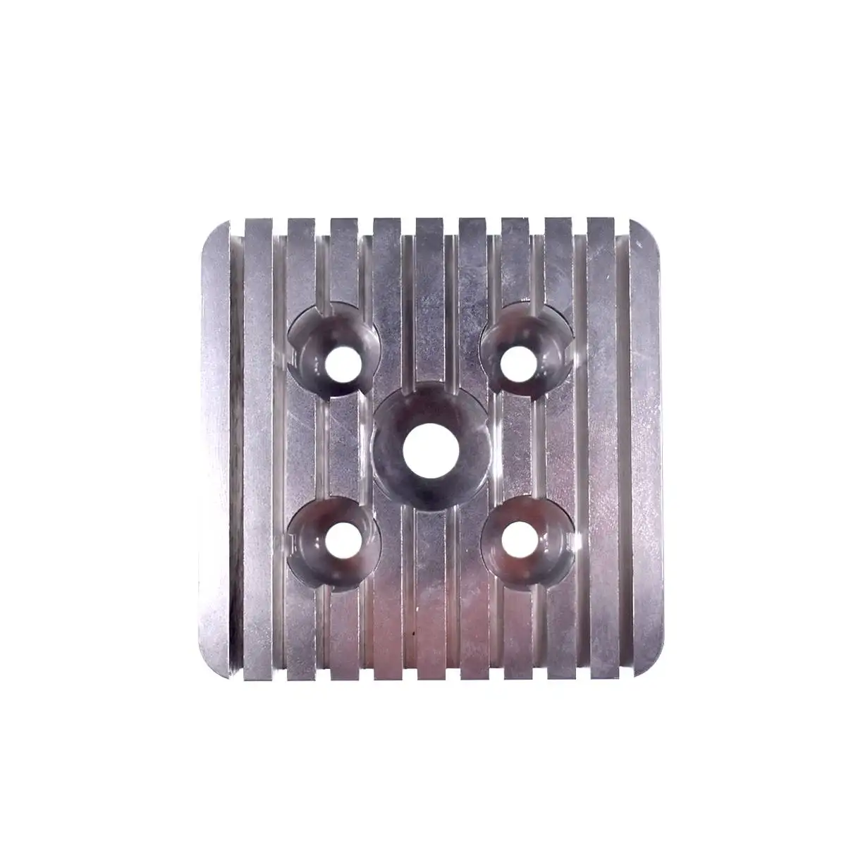 CNC Cylinder Head for 66cc / 80cc Gas Motorized Bicycle Silver