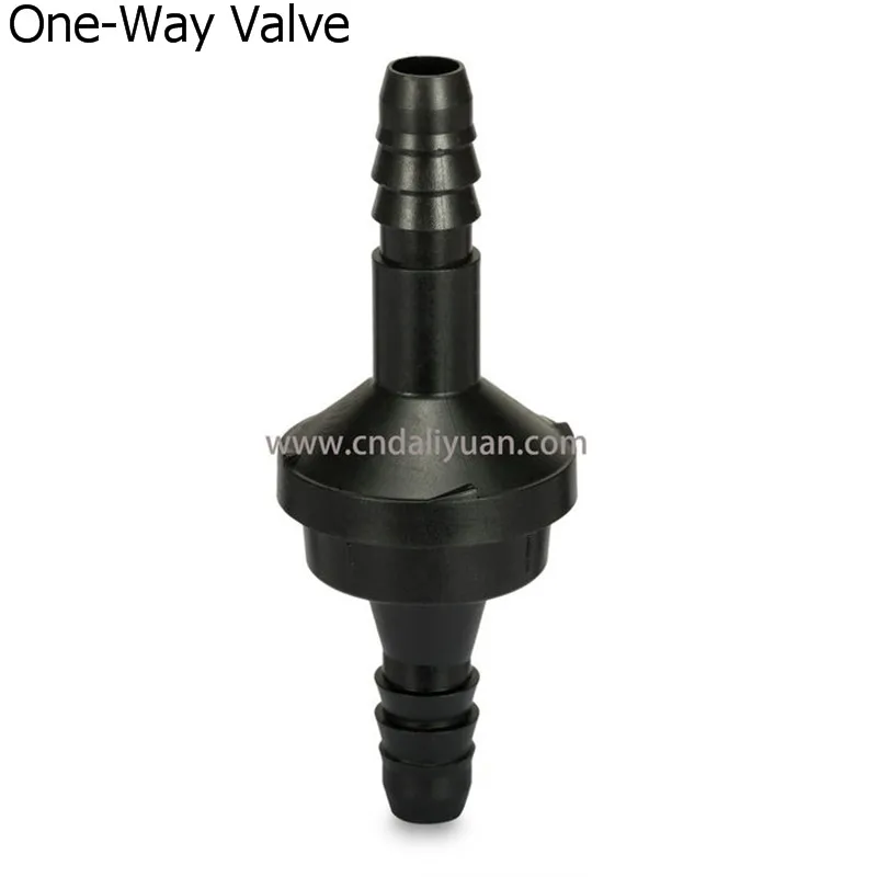 high quality ID8 black one-way valve non-return valve plastic one way valve air pump vacuum check valve for car 2pcs a lot