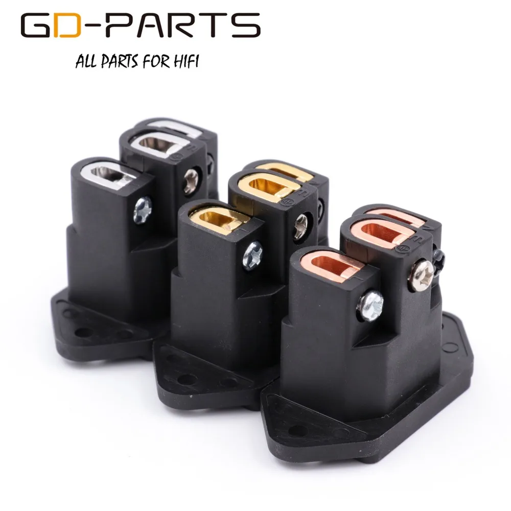 Viborg Pure Copper Mains AC Power Socket Plug Connector IEC320 C14 Power Cord Inlet Receptacle 24K Gold Rhodium