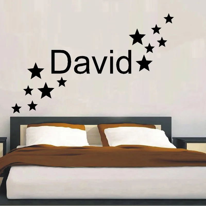 Star PERSONALISED Name BOYS and GIRLS NAME Bedroom Home Decoration Wall Art Vinyl Decal Sticker Wall Sticker Decor 58x30cm