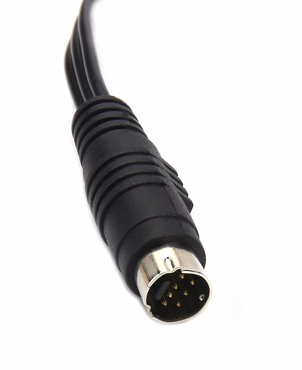 7 Pin Mini DIN S-Video Plug to 3 RCA jack Cable S-Video 7-Pin male to 3-RCA female RGB Composite Video Cable Adapter for DVD, DV