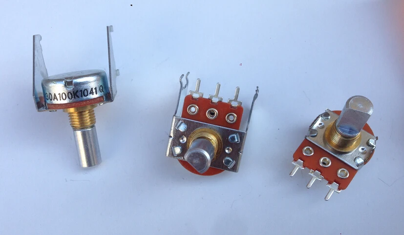 Original new 100% 16 Type B2K B25K B50K A50K A100K single potentiometer 17MM semicircular axis (SWITCH)