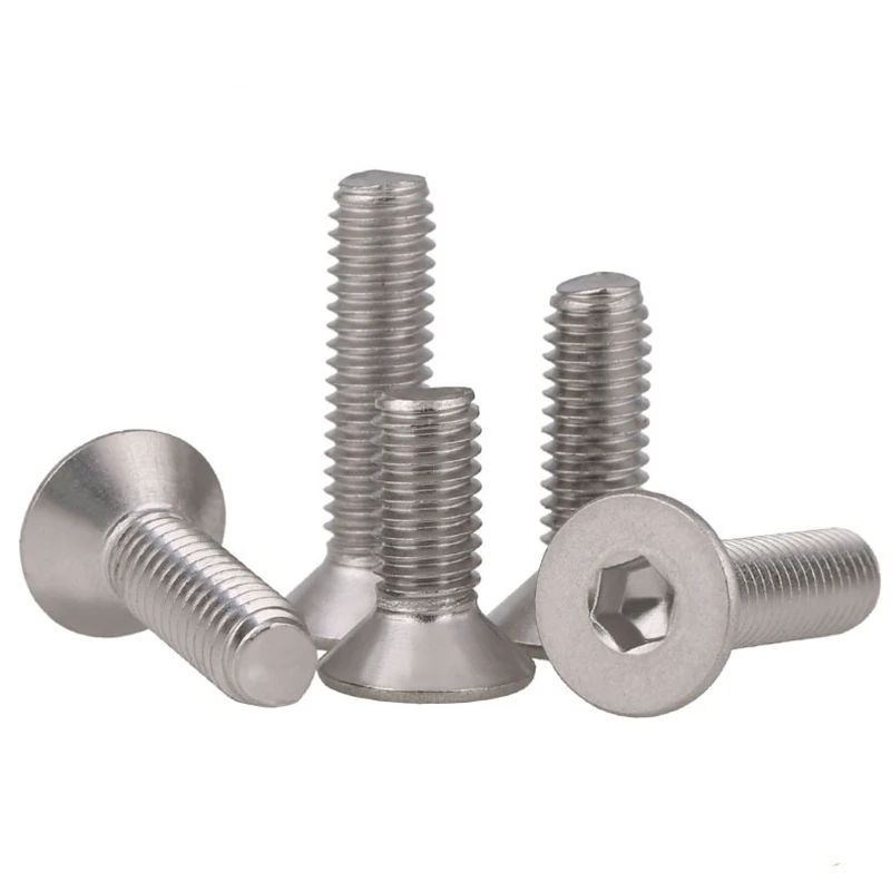 DIN7991 M2 M2.5 M3 M4 M5 M6 M8 304 A2 Stainless Steel Hexagon Hex Socket Head Flat Countersunk Allen Bolt Screw