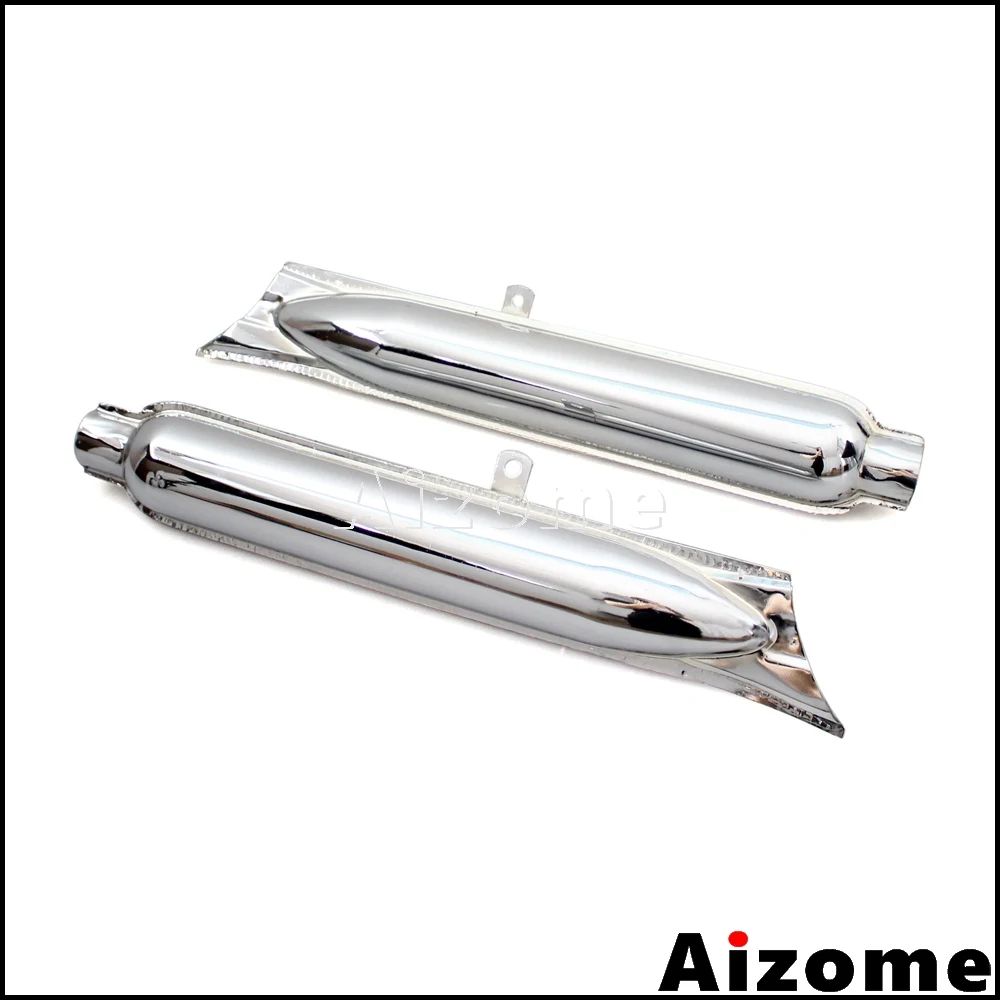 Chrome 32HP Exhaust Mufflers Exhaust System Kit For BMW K750 M1 M72 R71 R12 Dnepr MT12 Fish Tail Exhaust Pipes