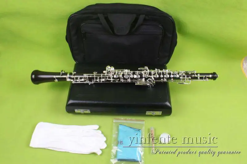 

Professional Ebony Oboe Silver Plated Key Semiautomatic C key full conservatory