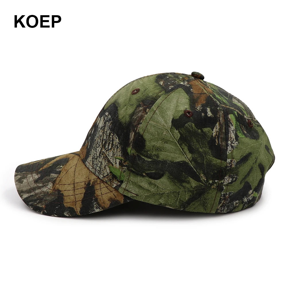 KOEP-gorras de béisbol de camuflaje para hombre, sombrero de pesca al aire libre, gorra de papá de caza, 2021