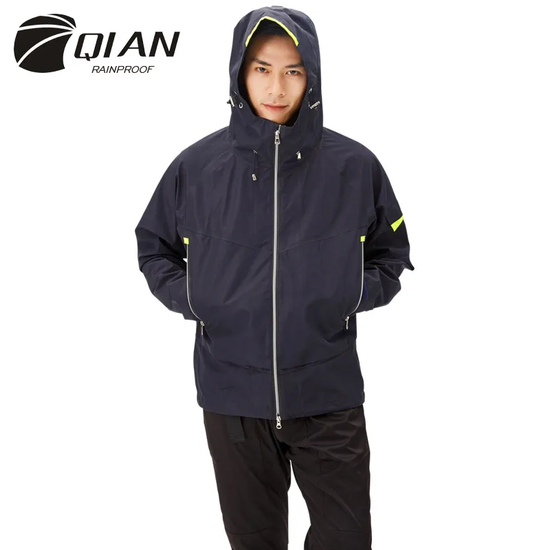 QIAN RAINPROOF Impermeable Outdoor Raincoat Women/Men Rain Jacket Waterproof Rain Poncho Motorcycle Raincoat Rainwear Rain Gear