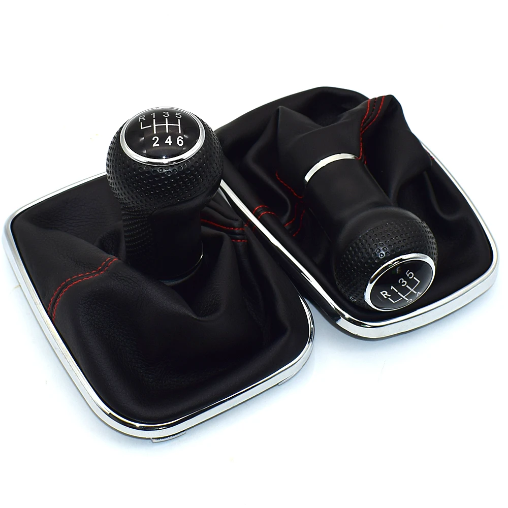 

12mm High Quality 5 Speed 6 Speed Car Gear Shift Knob Lever Shifter Gaitor Boot For 1999-2004 Golf 4 IV MK4 R32 For Bora MT
