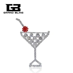 Blingbling Rhinestone Cocktail Brooch Pin Gift