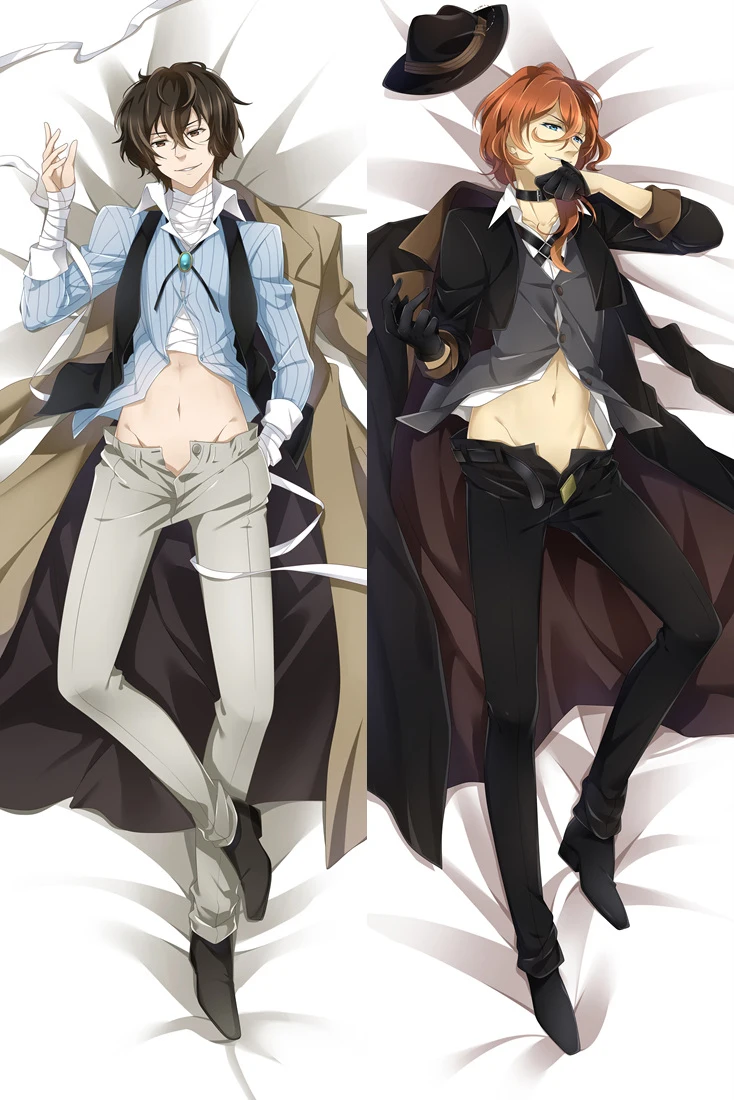 Japanese Anime Bungou Stray Dogs Atsushi Dazai Male Hugging Body Pillow Cover Cases Cover Dakimakura 16236