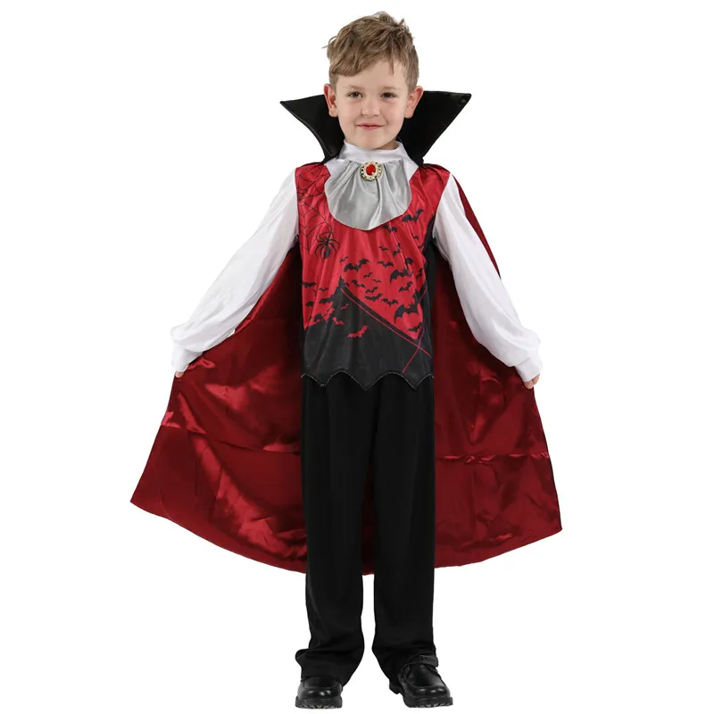 子供のためのハロウィーンの吸血鬼の衣装,悪魔,ドラキュラ,コスプレ,カーニバル,プリム,仮面舞踏会,ロールプレイ,パーティードレス,男の子,M-XL