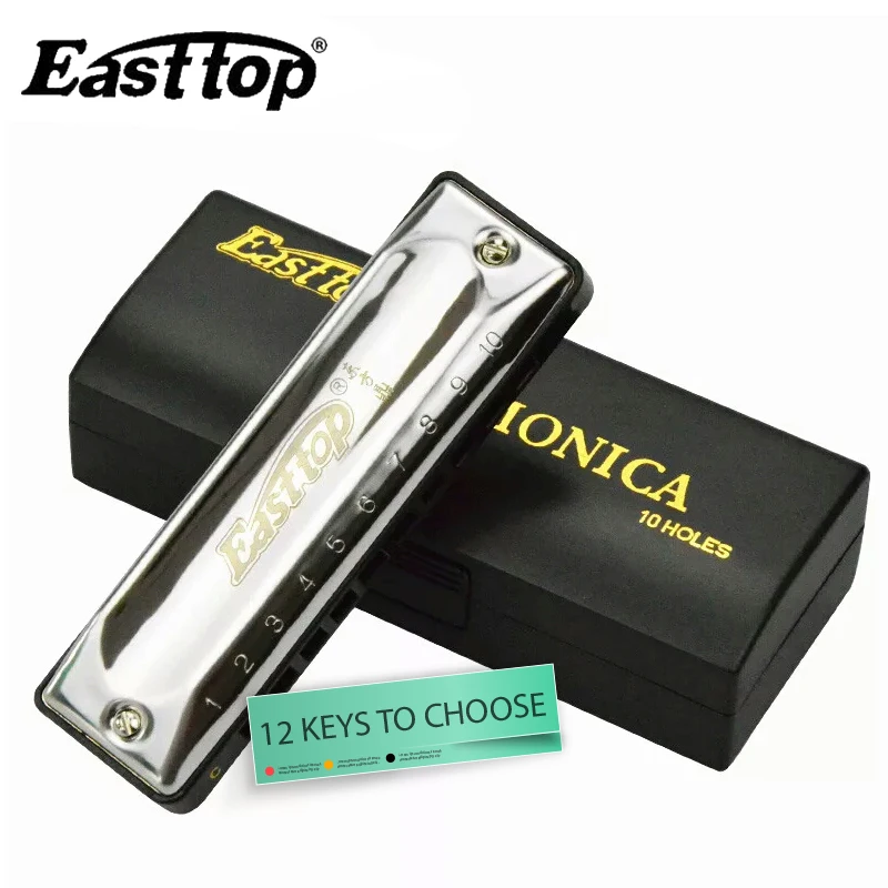 

EASTTOP T002 Diatonic Harmonica10-Hole Armonica Blues Mouth Ogan Musical Instrument Blues Harp (12 Keys To Choose)