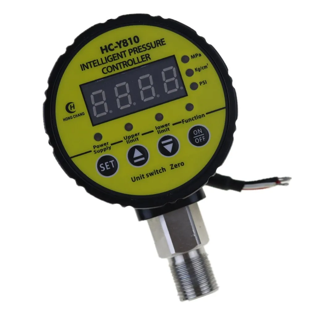 DC24V 0-50Mpa Air Compressor Pressure Switch Digital Pressure Gauge Relay output