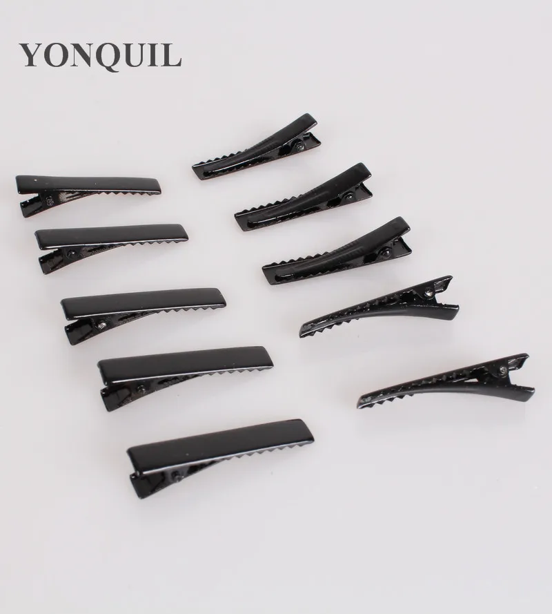 40MM Black Tone Hairclips Single Prong Alligator Clip Teeth Clips Handwork Fascinator DIY Craft Hair Accessories Long 150pcs/Lot