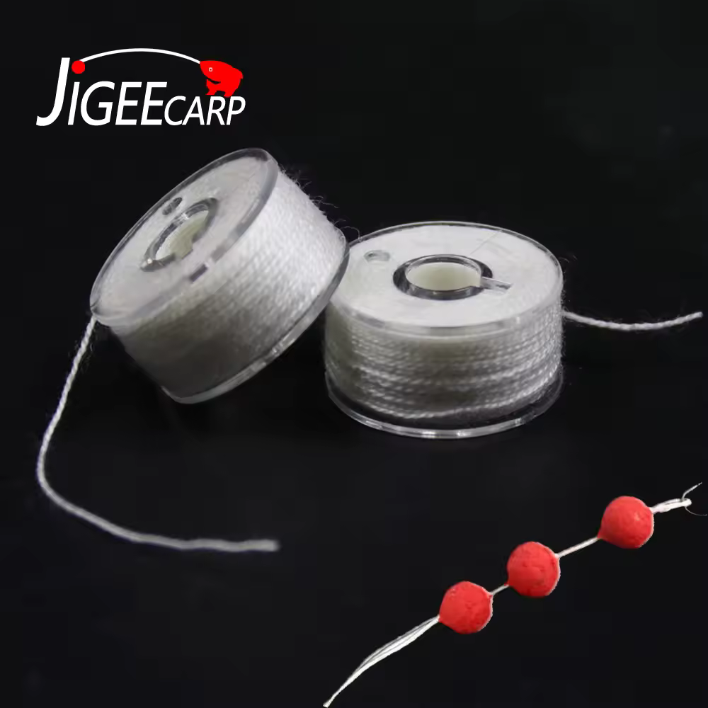 JIGEECARP-bolsas de PVA para pesca de carpa, 20M, cebo, disolución de agua ecológica, línea de cuerda de PVA trenzada para carpa, aparejos de aparejos de Bollie
