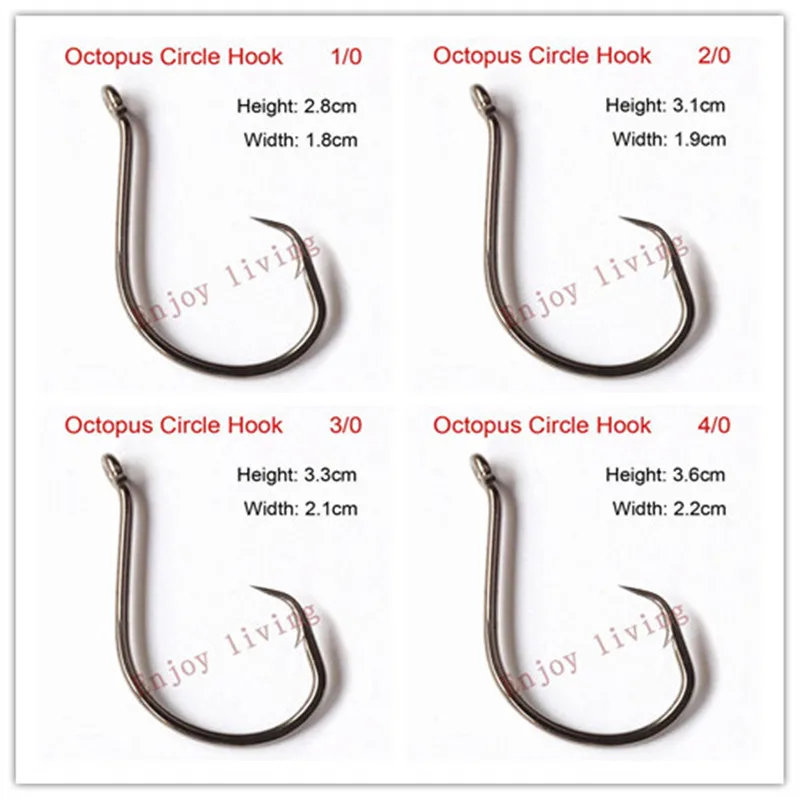 Wholesale 500pcs Chemically Sharpened Octopus Circle Fishing Hooks Fishing Tackle High Carbon Steel Saltwater offset fishhook